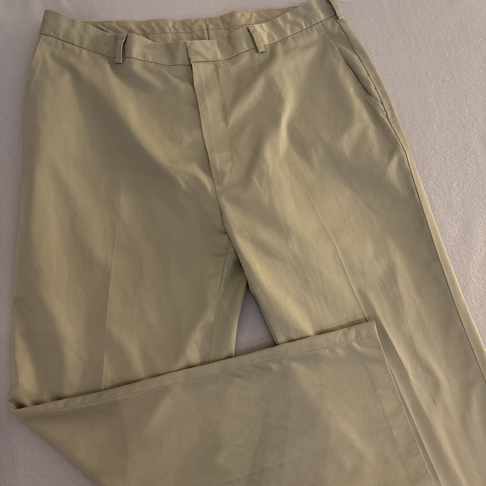 Jos A Bank 40x32 KHAKI Stays Cool Pants Mens Flat Front  Straight Leg‎ EXCELLENT